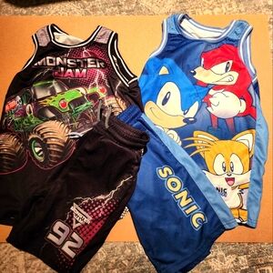 Boys Monster Jam & Sonic Tank Set
